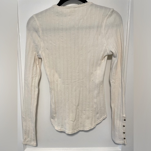 Free People Henley, Ivory, Size Small, EUC - Picture 2 of 8